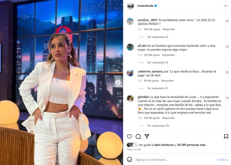Mira los comentarios en las redes sociales de Camila Andrade - Instagram