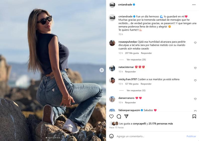Mira los comentarios en las redes sociales de Camila Andrade - Instagram