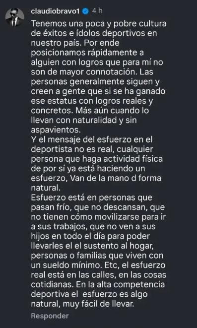 Claudio Bravo y su ninguneo a Sammis Reyes.