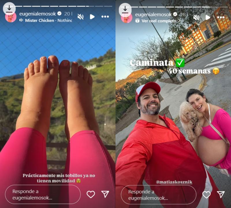 Historias que subió la influencer Eugenia Lemos | Instagram