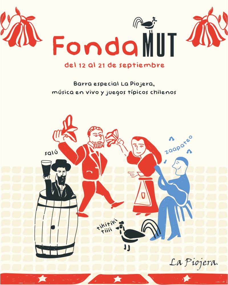 No te pierdas la Fonda MUT: Tradición y sabor chileno en el corazón de la ciudad.