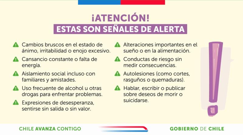 Minsal revela 9 señales de alerta para prevenir el suicidio - Minsal