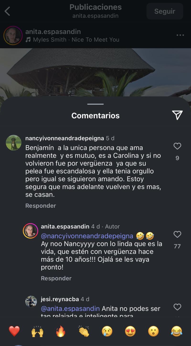 Pareja de Benjamín Vicuña en Instagram.