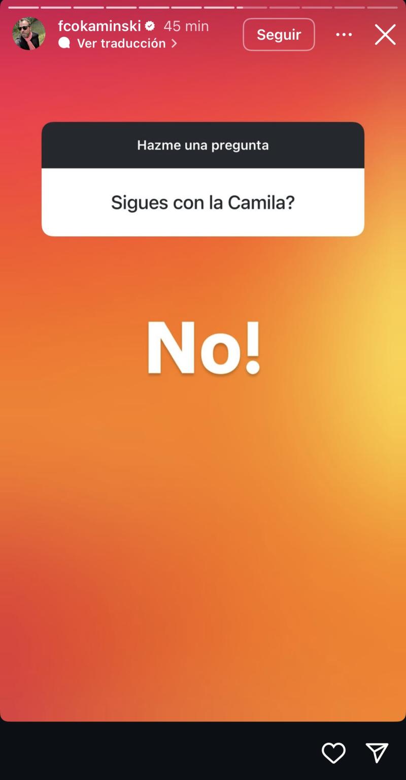 Francisco Kaminski se refiere a Camila Andrade.