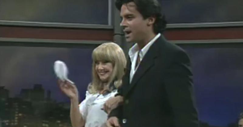 La Cuatro Dientes y Felipe Camiroaga en Gigante y usted (1996)