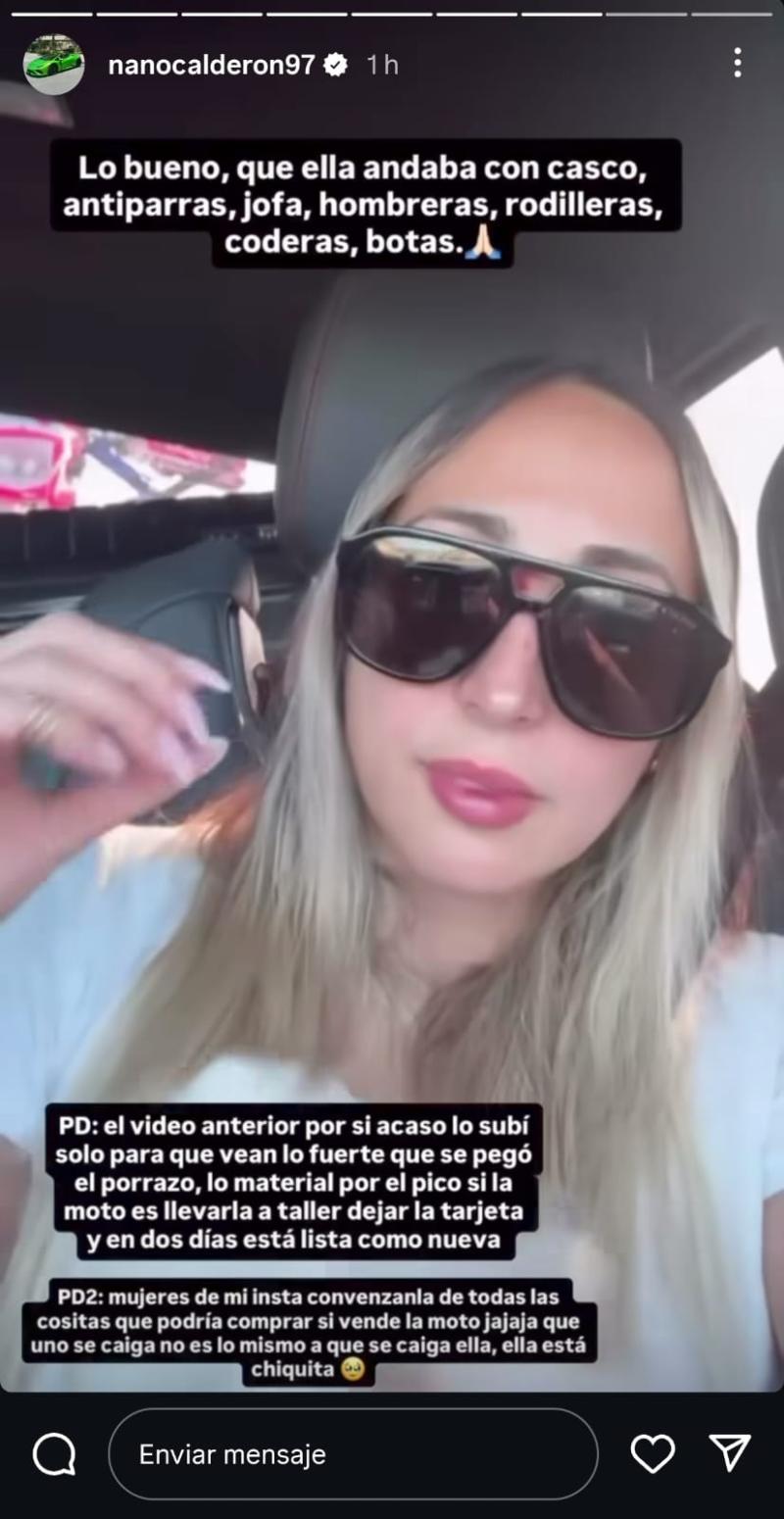 Accidente de Rebeca Naranjo - Instagram