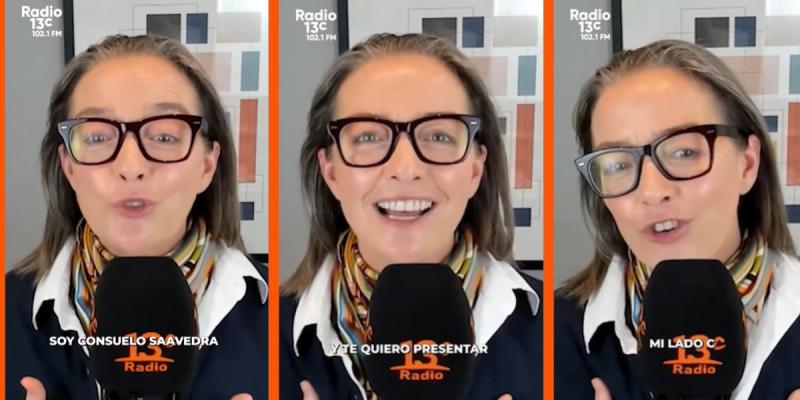 Consuelo Saavedra en vídeo de presentación para Radio 13C. Créditos: Instagram de Radio 13C