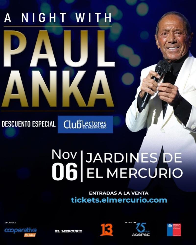 Paul Anka en Chile / Créditos: El Mercurio