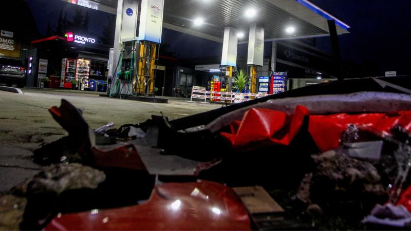 Bencinera de Providencia donde ocurrió el choque - ATON