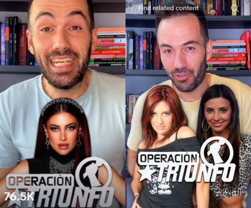 Tiktoker español cuestionando carrera de Karen Paola y Daniela Castillo | Captura Instagram