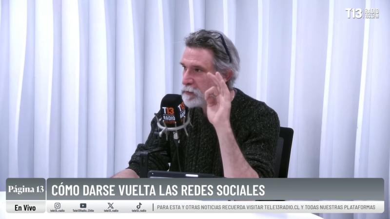 Francisco Melo en "Página 13". Créditos: Tele13 Radio.