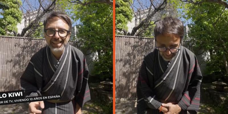 Marcelo Kiwi usó un kimono en Siempre hay un chileno. Créditos: Canal 13
