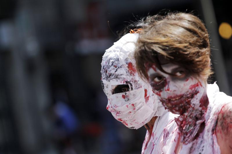 Zombiewalk en Chile. Créditos: Agencia Uno.