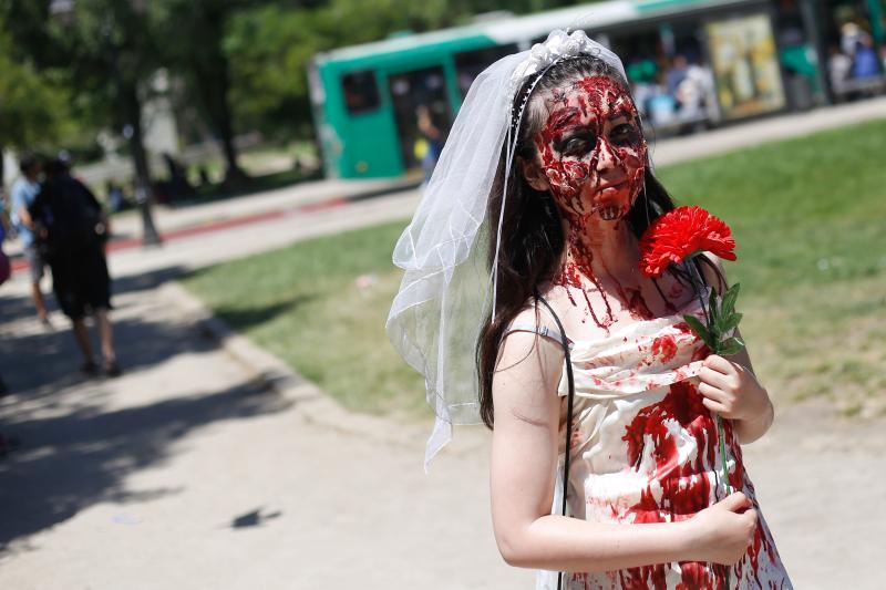 Zombiewalk en Chile. Créditos: Agencia Uno.