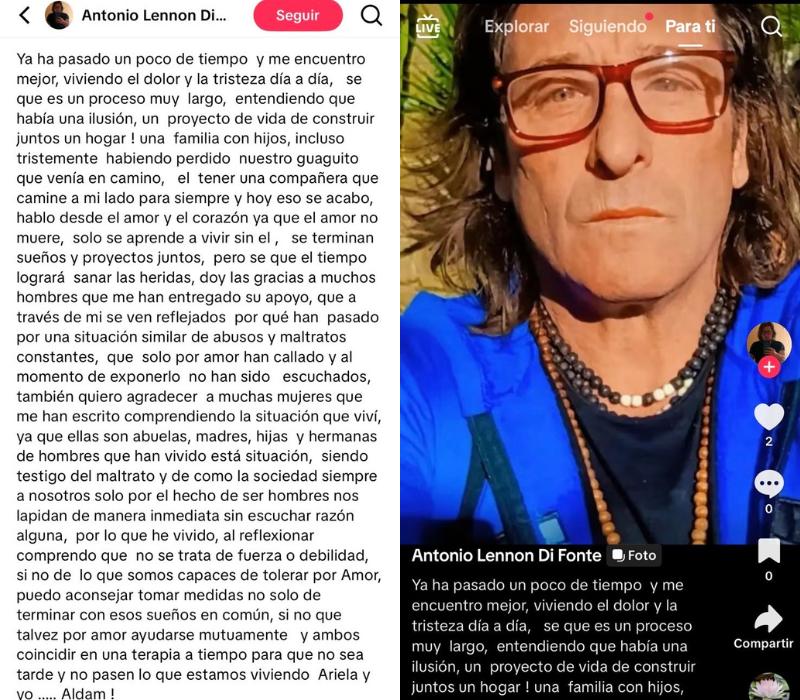 Antonio Lennon, agresor de Ariela en redes sociales.