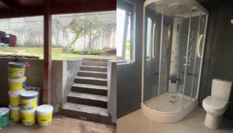 Ignacia Antonia mostrando su baño y patio | Captura YouTube