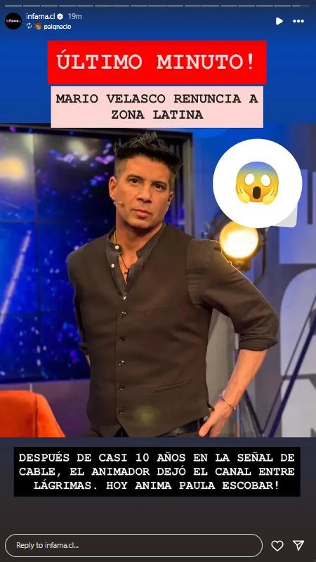 Mario Velasco | Captura Instagram