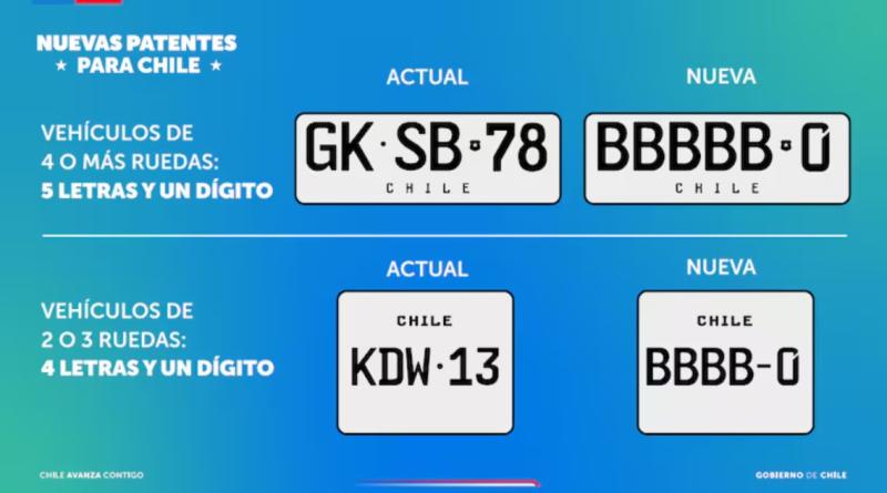 Así serán las nuevas patentes - Gobierno de Chile
