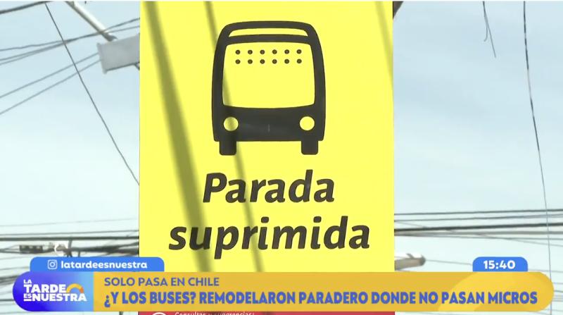 Paradero fantasma en San Bernardo.