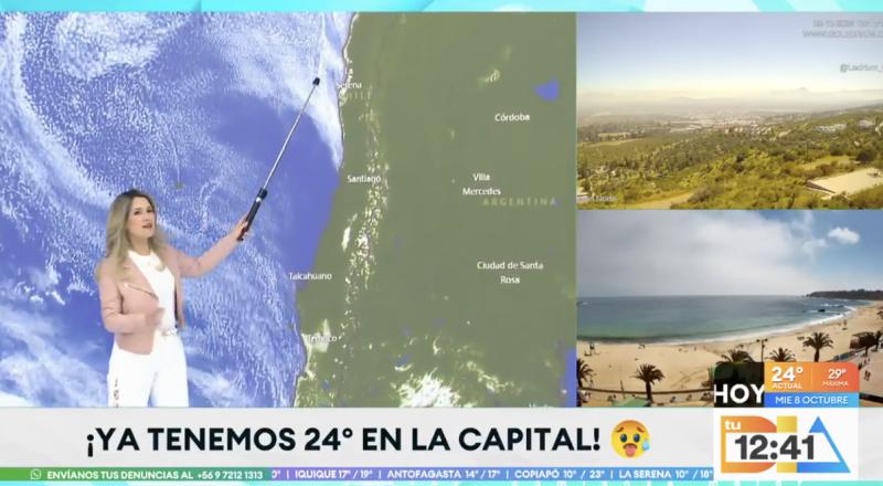 Michelle Adam anuncia un día con calor extremo para la capital.