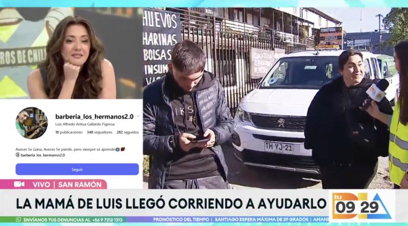 Madre llega a socorrer a su hijo en San Ramón.