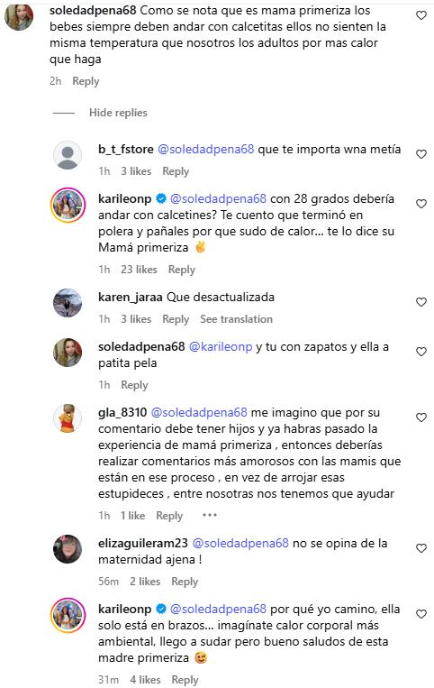 Pareja de Rodrigo Gallina responde comentarios en Instagram | Captura