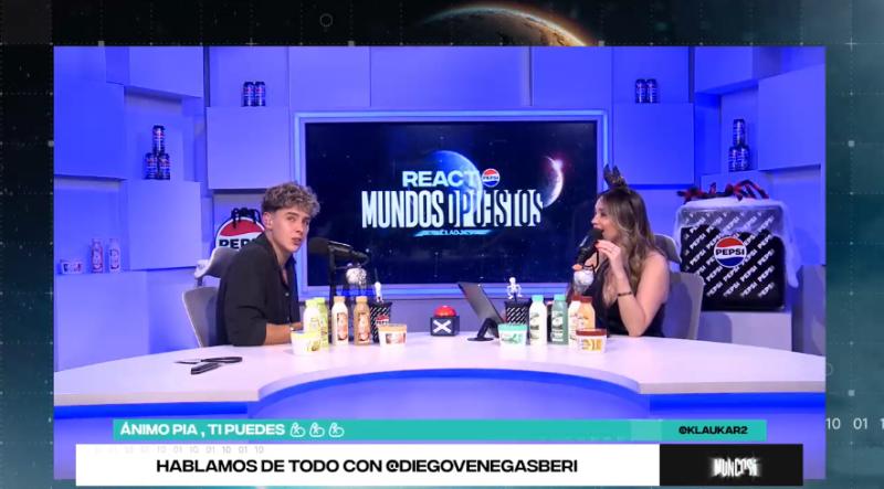 Diego Venegas en el react de Mundos Opuestos