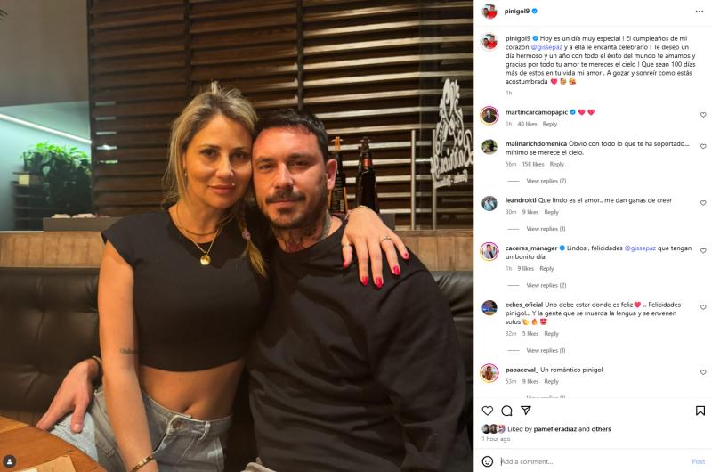 Gissella Gallardo y Mauricio Pinilla | Instagram
