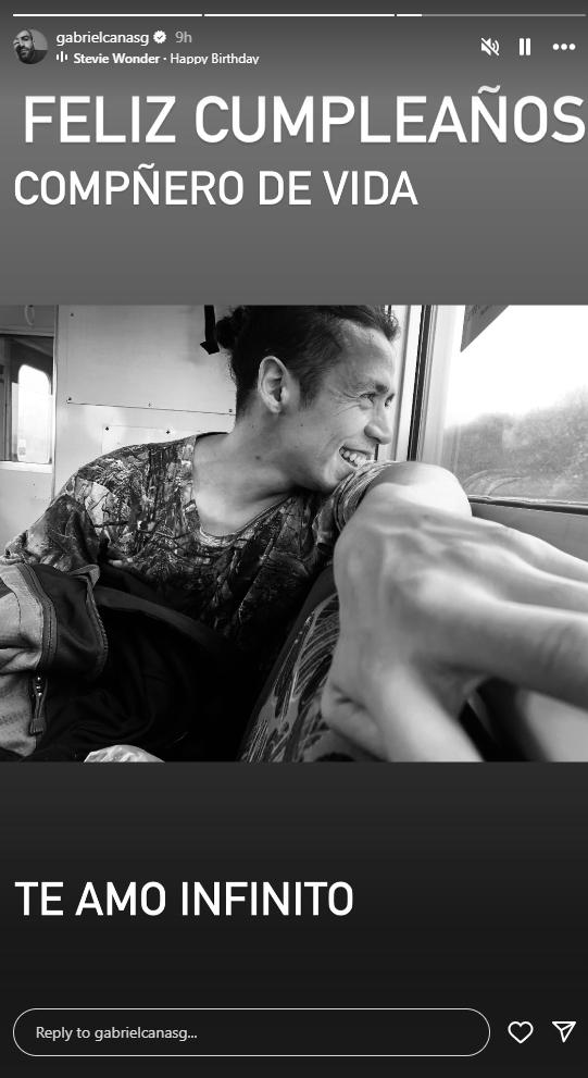 Gabriel Cañas saluda a su esposo Gonzalo Beltrán | Instagram