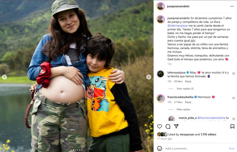 Comentarios en post de la pareja de Fernanda Salazar | Instagram