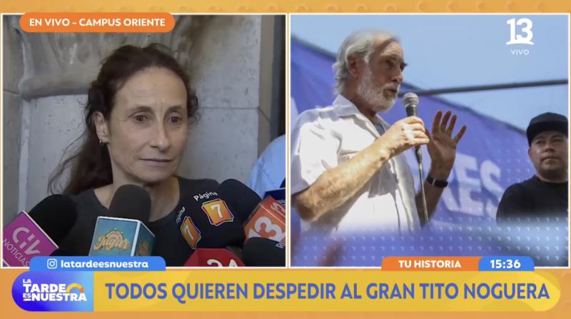 Amparo Noguera se conmueve en velorio de su padre.