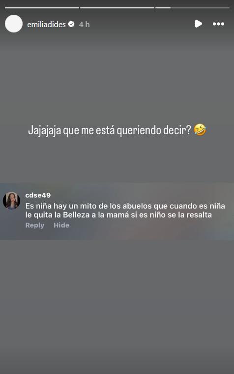 El ofensivo comentario que recibió Emilia Dides en redes - Captura Instagram