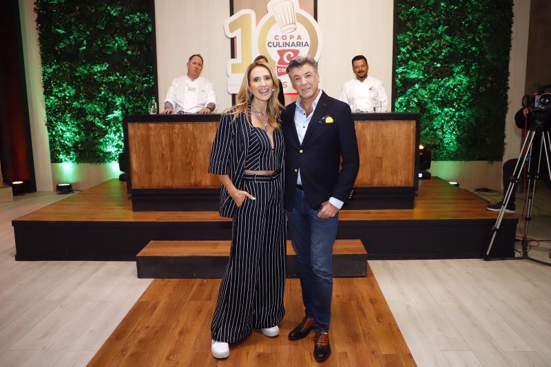 Angélica Castro y Yann Yvin en Copa Culinaria Carozzi 2025. Créditos: Canal 13