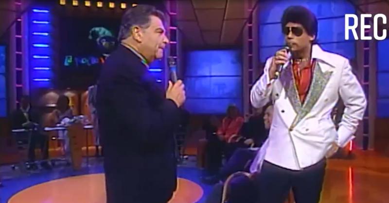 Felipe Camiroaga con Don Francisco, 1998