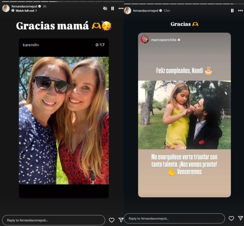 Karen Doggenweiler y MEO saludando a Fernanda | Instagram
