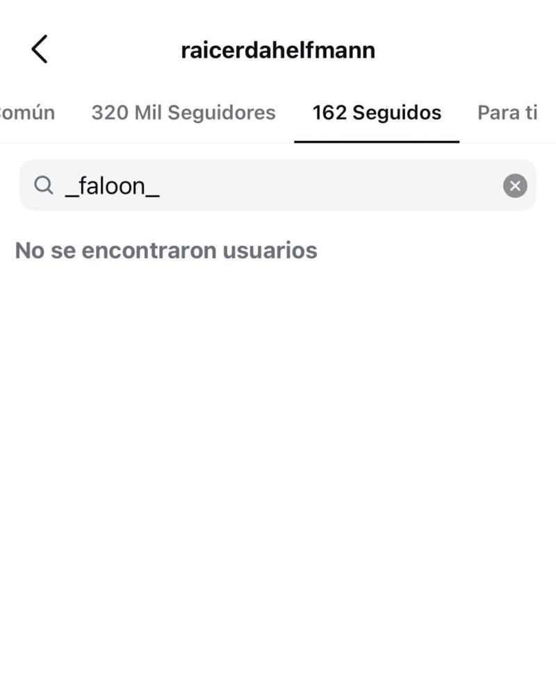 Raimundo dejó de seguir a Faloon - Instagram