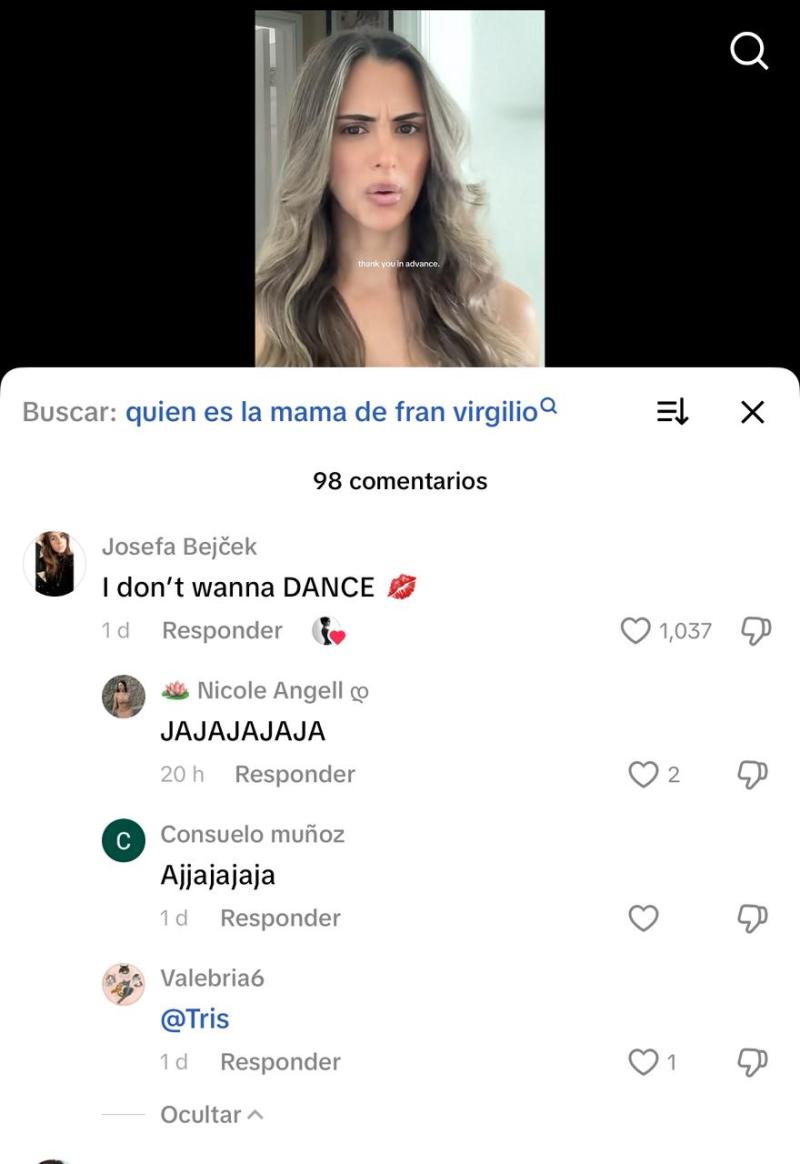 Comentarios en el video de Fran Virgilio - Captura