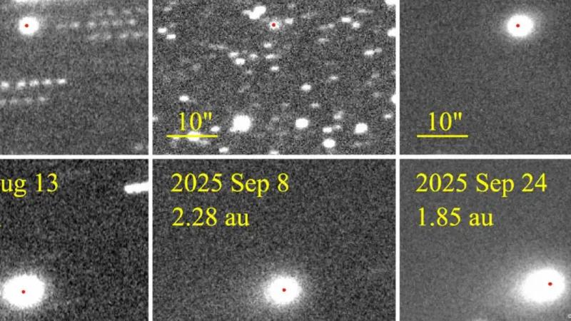 Cambios en el cometa 3I/ATLAS. Créditos: Jewitt & Luu, arXiv (2025)