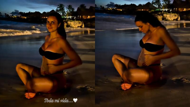 Emilia Dides mostró su cuerpo con 5 meses de embarazo - Instagram