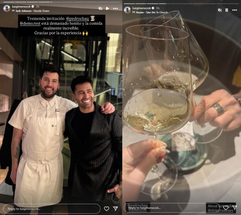 Historias de Luis Jiménez en su cita con Disley | Instagram