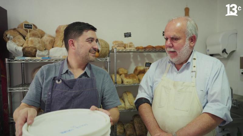 Nicolás Guzmán se encuentra con Jaime Ugarte, uno de los fundadores de "Los Tatas del Pan". Créditos: 13C