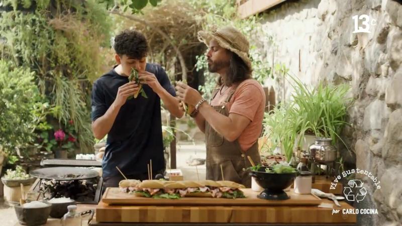 Receta de sándwich con entraña de Carlo von Mühlenbrock. Créditos: 13C