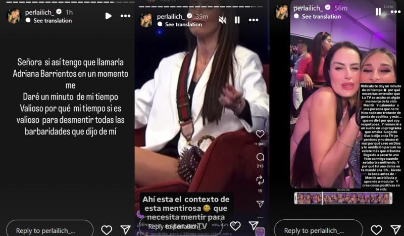 Perla Ilich contra Adriana Barrientos | Instagram