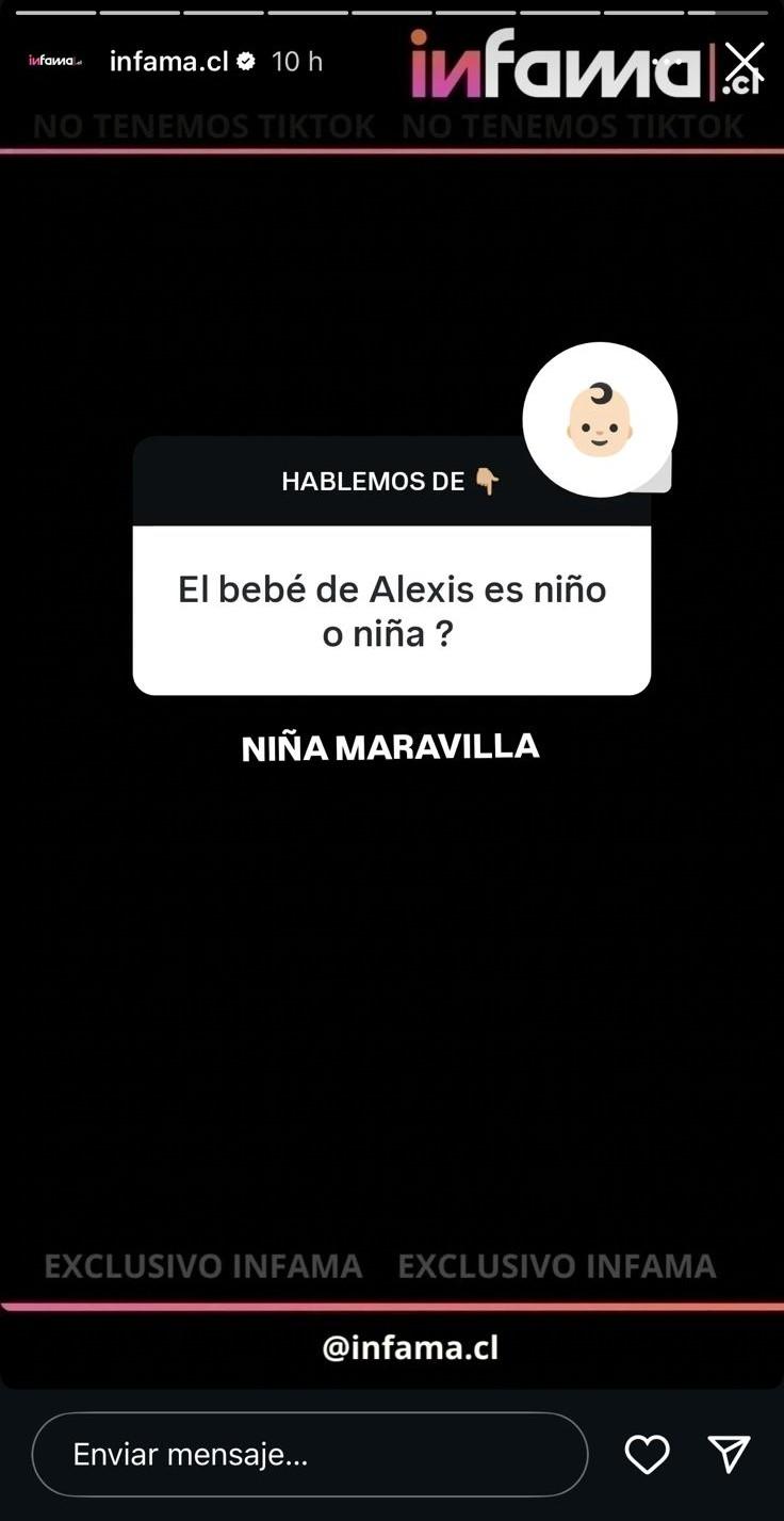 Alexis Sánchez y el género de su bebé - Infama