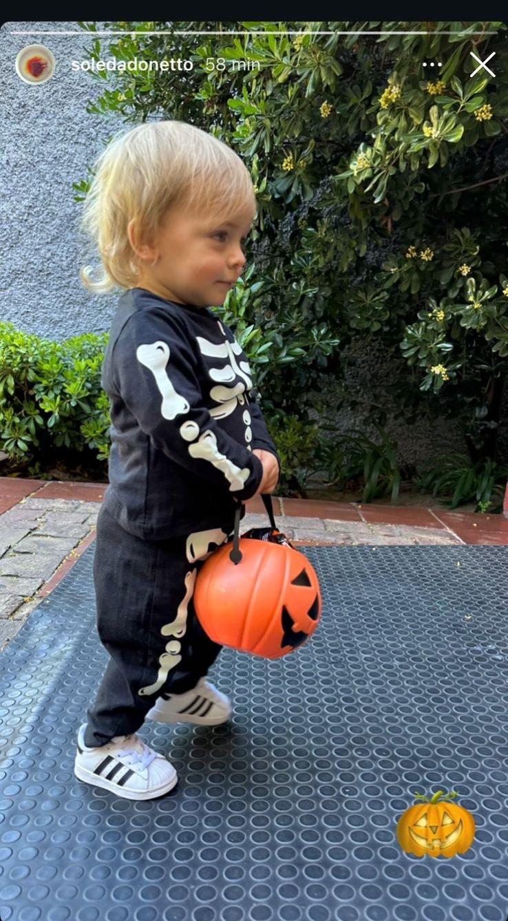 Borja, hijo de Soledad Onetto, en Halloween | Instagram
