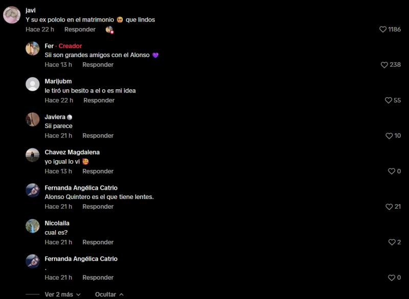 Los usuarios notaron la presencia de la expareja de Magdalena Müller - Tiktok