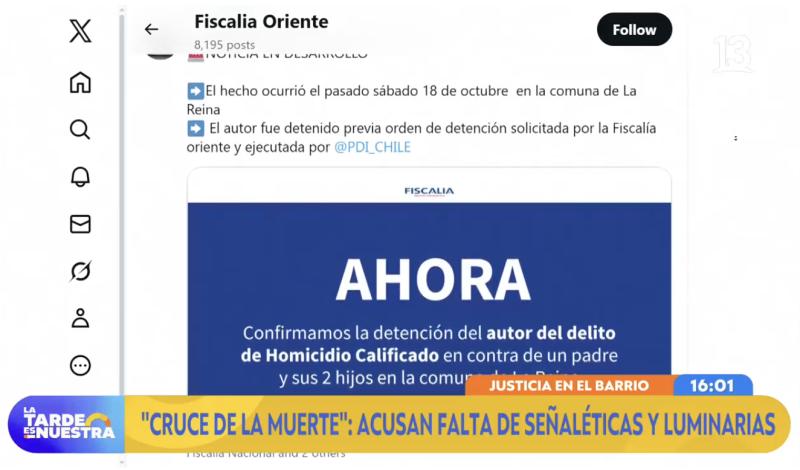 Vuelco en muerte de padre y sus dos hijos en La Reina.