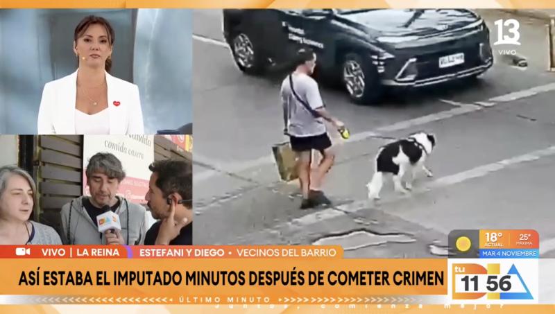 Video clave del presunto autor del crimen en La Reina.