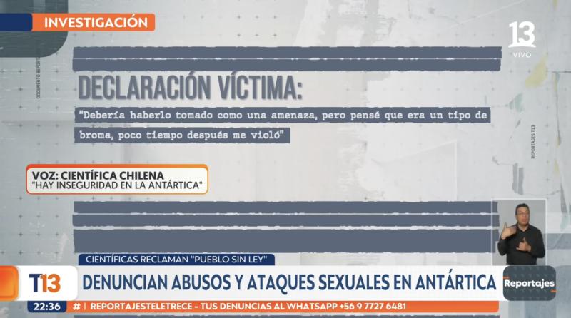 Científica francesa fue violada por chileno en La Antártica.