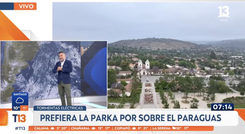 ¿A qué hora comienza la lluvia en Santiago?